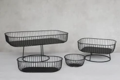 Corbeille de buffet acier noir 33x27x8,4 cm Naro - PRO.MUNDI Outlet