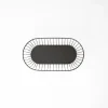 PRO.MUNDI Corbeille de buffet acier noir 33,3x17,5x8,4 cm Naro Online