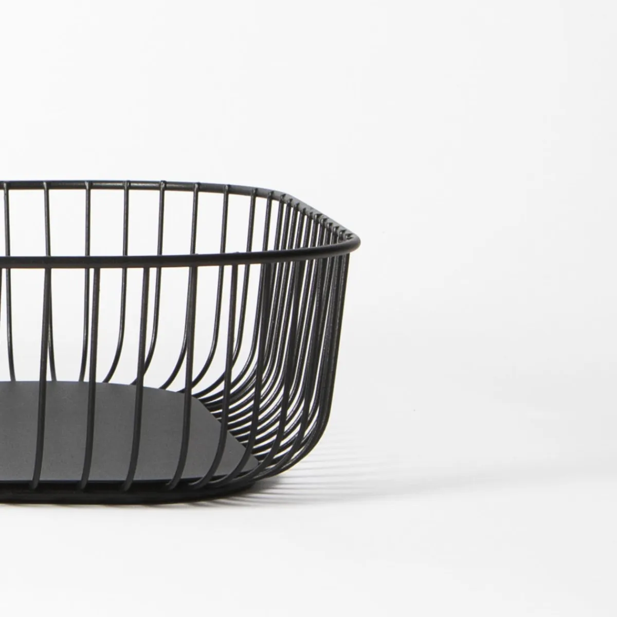 PRO.MUNDI Corbeille de buffet acier noir 53,5x33x8,4 cm Naro Hot