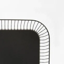 PRO.MUNDI Corbeille de buffet acier noir 53,5x33x8,4 cm Naro Hot