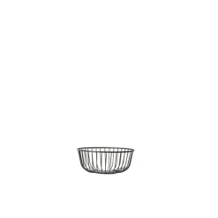Corbeille de table rond noir acier Ø 17 cm 7 cm Naro - PRO.MUNDI Best