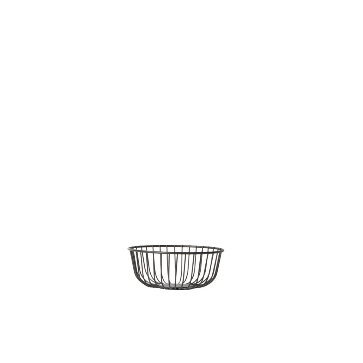 Corbeille de table rond noir acier Ø 17 cm 7 cm Naro - PRO.MUNDI Best