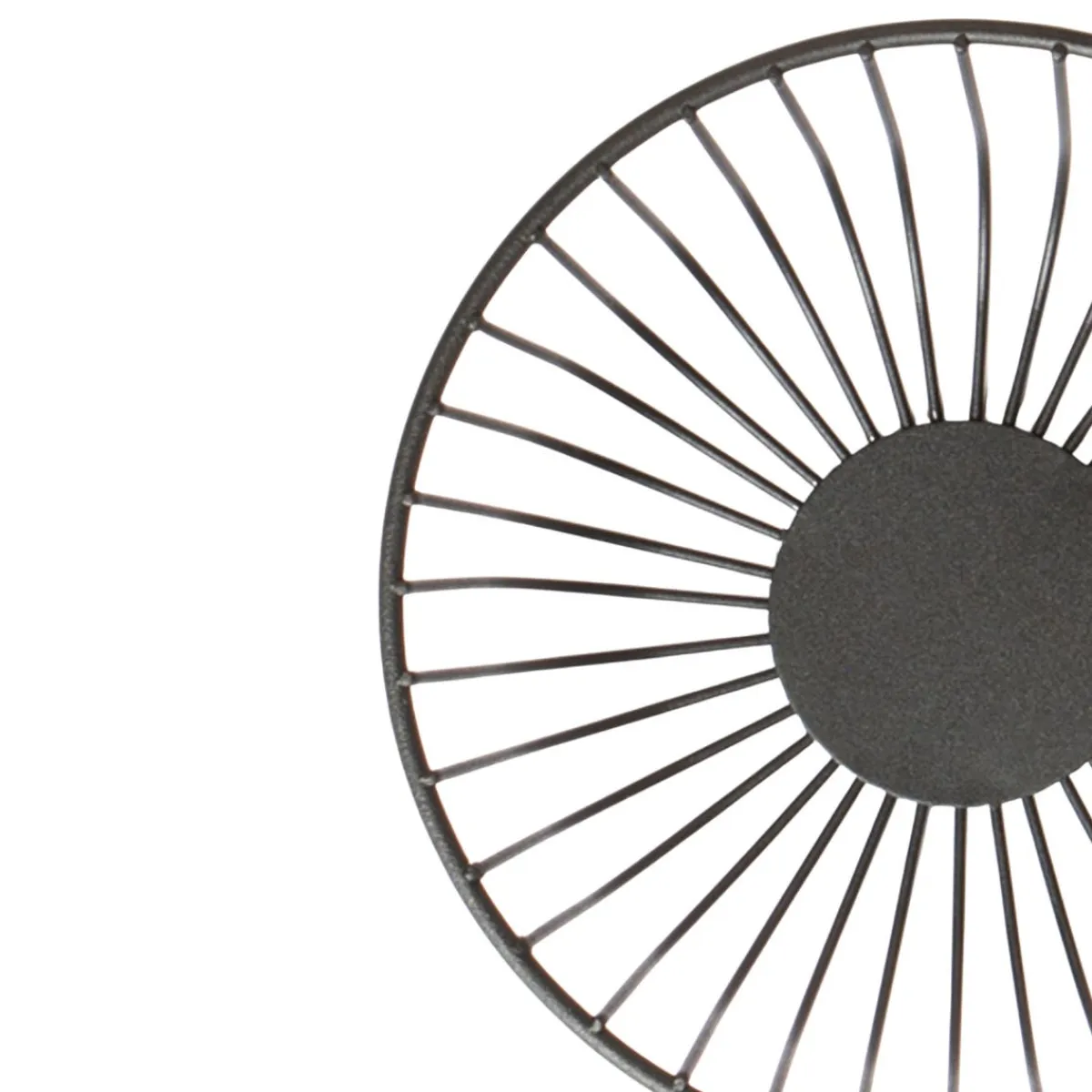 Corbeille de table rond noir acier Ø 17 cm 7 cm Naro - PRO.MUNDI Best