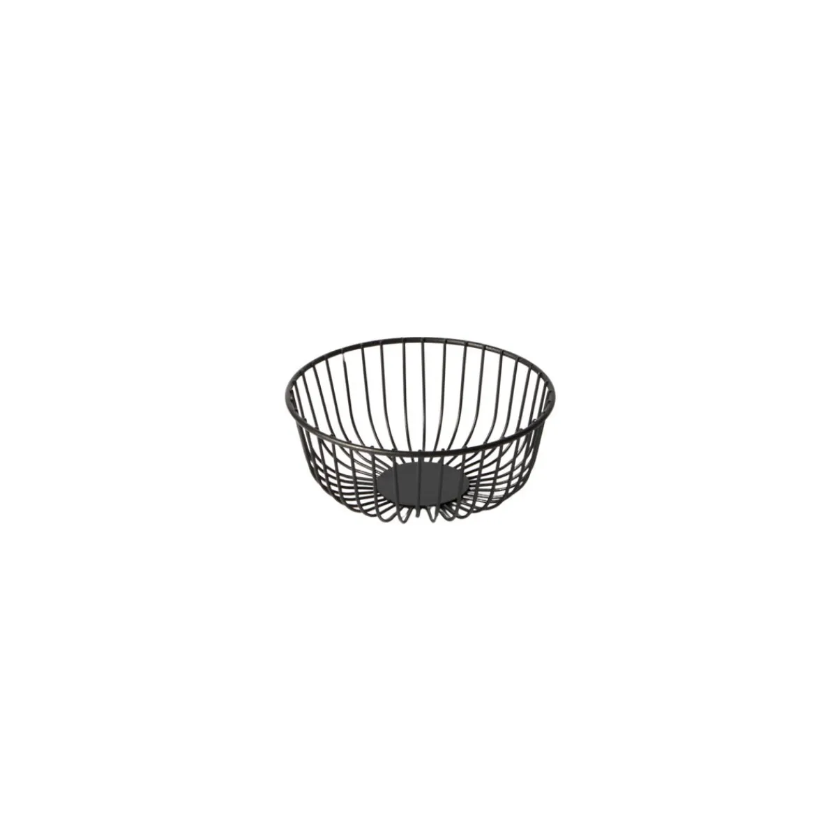 Corbeille de table rond noir acier Ø 17 cm 7 cm Naro - PRO.MUNDI Best