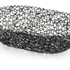 TABLECRAFT Corbeille ovale noir acier 22x14x5 cm Boucle Best