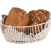 Corbeille à pain et à fruits ovale blanc métal 24x19x8 cm Svart - APS