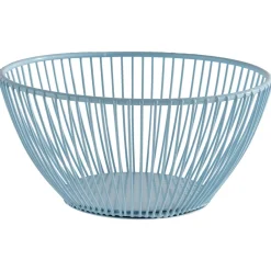 Corbeille à pain et à fruits rond bleu métal Ø 17,5 cm 8 cm Svart - APS Sale