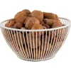 APS Corbeille à pain et à fruits rond blanc métal Ø 17,5 cm 8 cm Svart Outlet