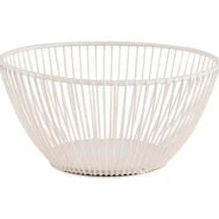 APS Corbeille à pain et à fruits rond blanc métal Ø 17,5 cm 8 cm Svart Outlet