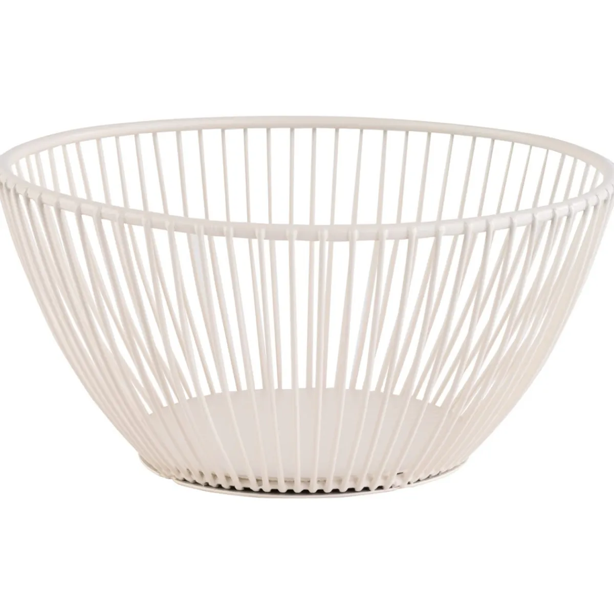 APS Corbeille à pain et à fruits rond blanc métal Ø 17,5 cm 8 cm Svart Outlet