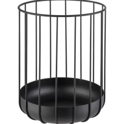APS Corbeille à pain rond noir métal Ø 22,5 cm 28 cm Valo Discount