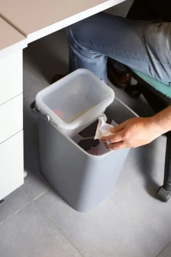 PROBBAX Corbeille plastique 25 L gris Clearance