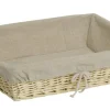 Corbeille rectangulaire beige osier 40x30x10 cm - PRO.MUNDI Clearance