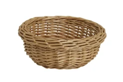 PRO.MUNDI Corbeille rond beige osier Ø 15,5 cm 6 cm Sale