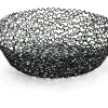 Corbeille rond noir acier Ø 20 cm 5 cm Boucle - TABLECRAFT Online