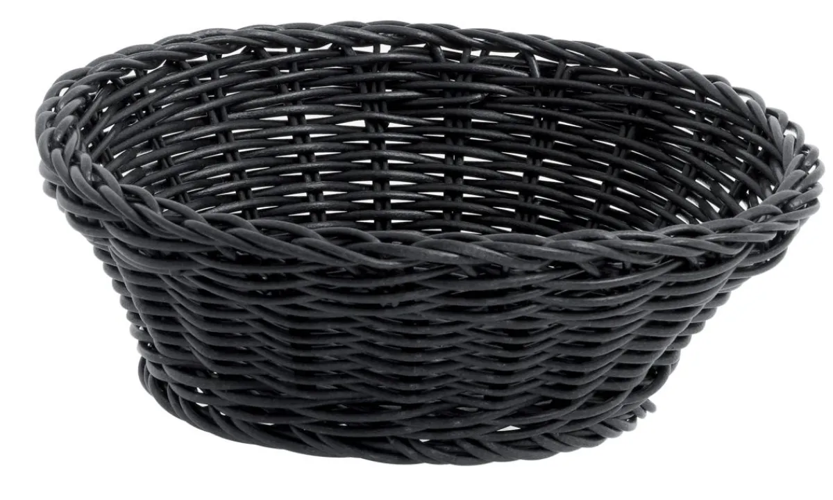 Corbeille rond noir polypropylène (pp) Ø 20 cm 7 cm Twiggy - PRO.MUNDI Clearance