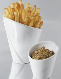 Cornet conique blanc porcelaine culinaire Ø 6 cm Les Essentiels - REVOL New