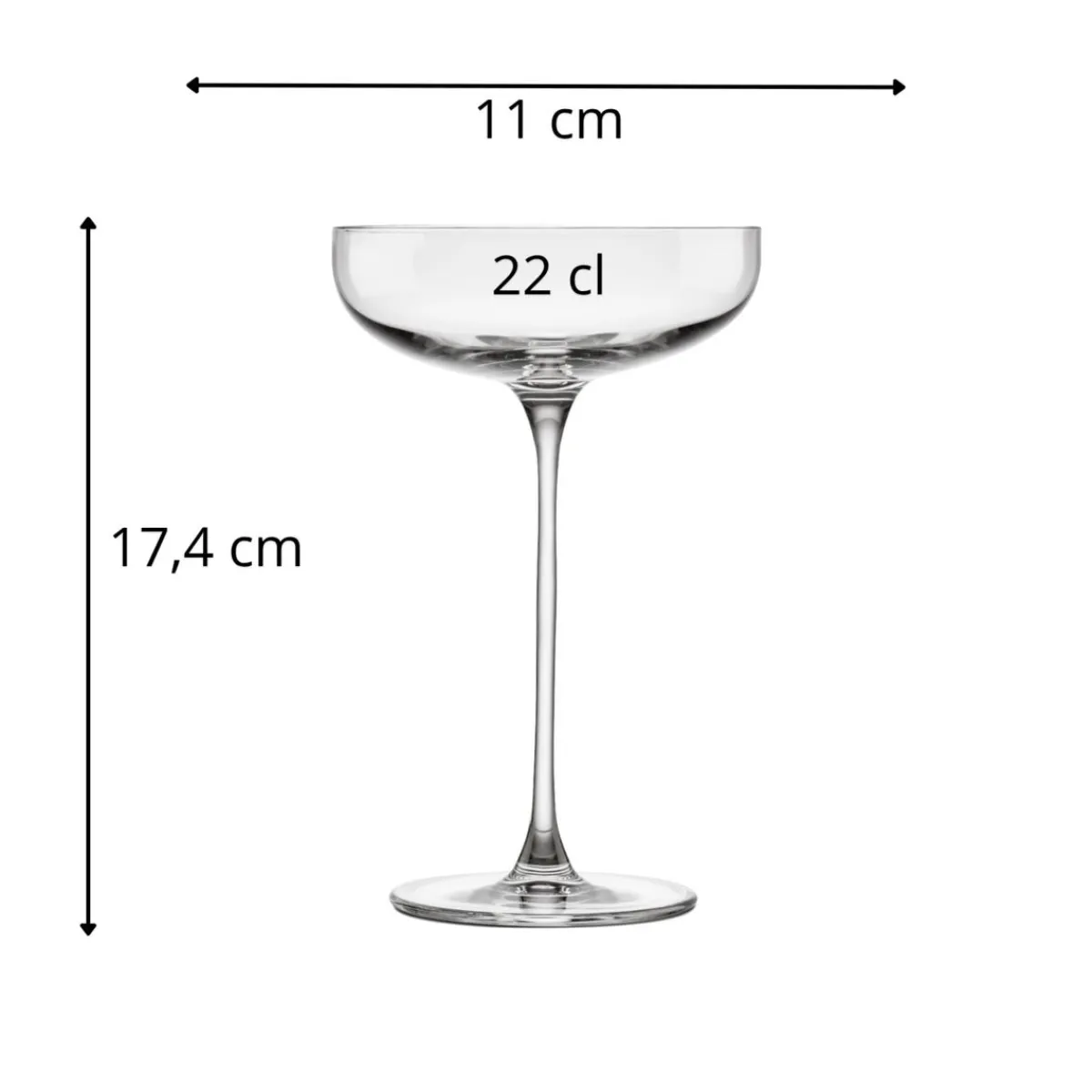 Coupe à champagne verre cristallin 22 cl Savage - NUDE Hot