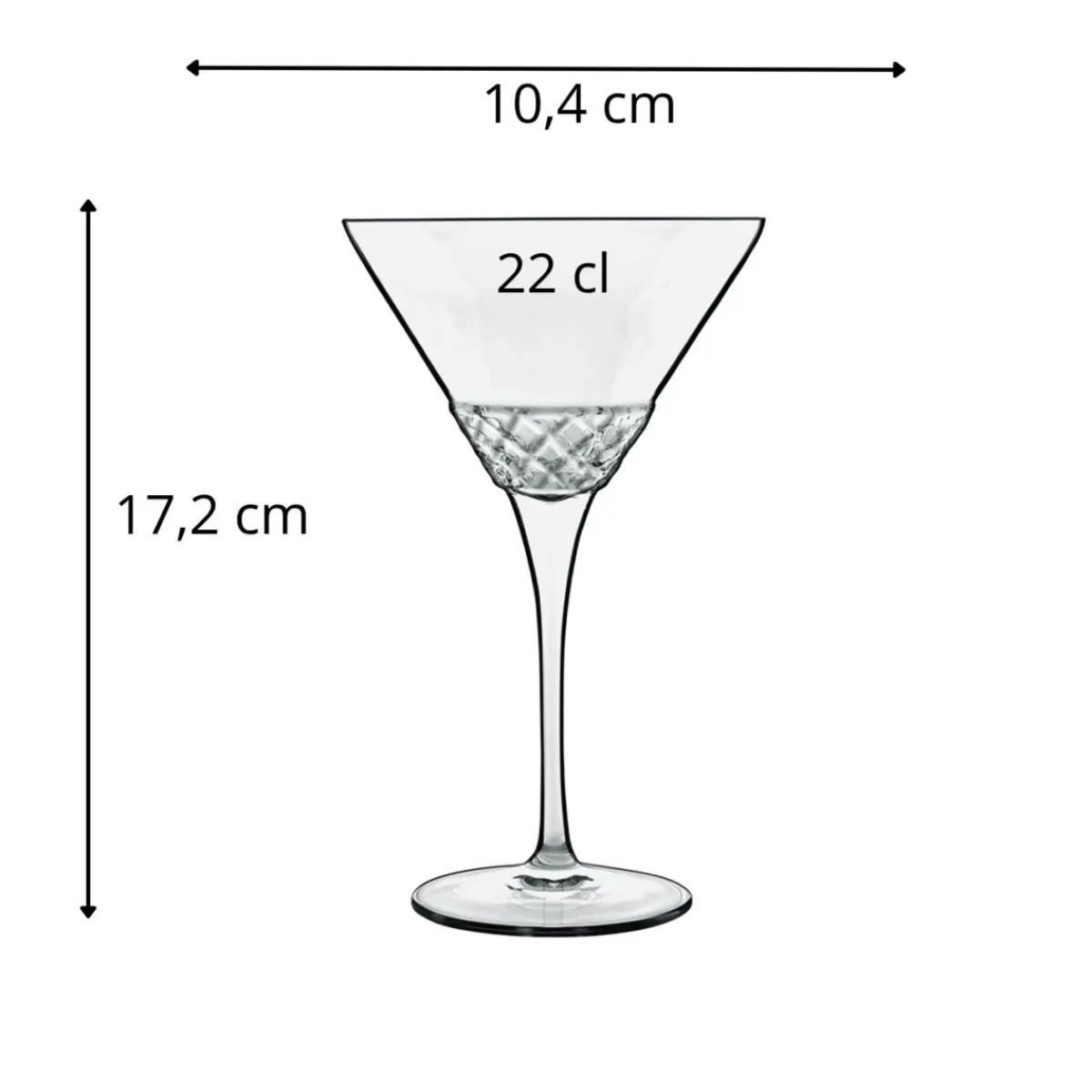 LUIGI BORMIOLI Coupe à cocktail martini verre cristallin 22 cl Roma 1960 New