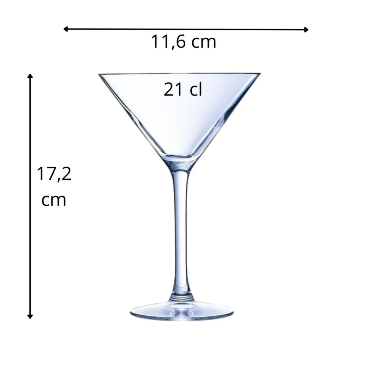 CHEF & SOMMELIER Coupe à cocktail martini verre cristallin 21 cl Champagne & Cocktail Online