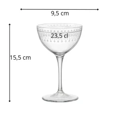 BORMIOLI ROCCO Coupe à cocktail martini verre 23,5 cl Novecento Art Deco Online