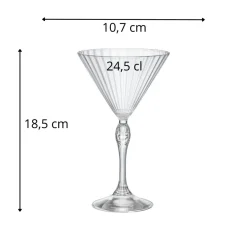 BORMIOLI ROCCO Coupe à cocktail martini verre cristallin 24,5 cl America 20s Best