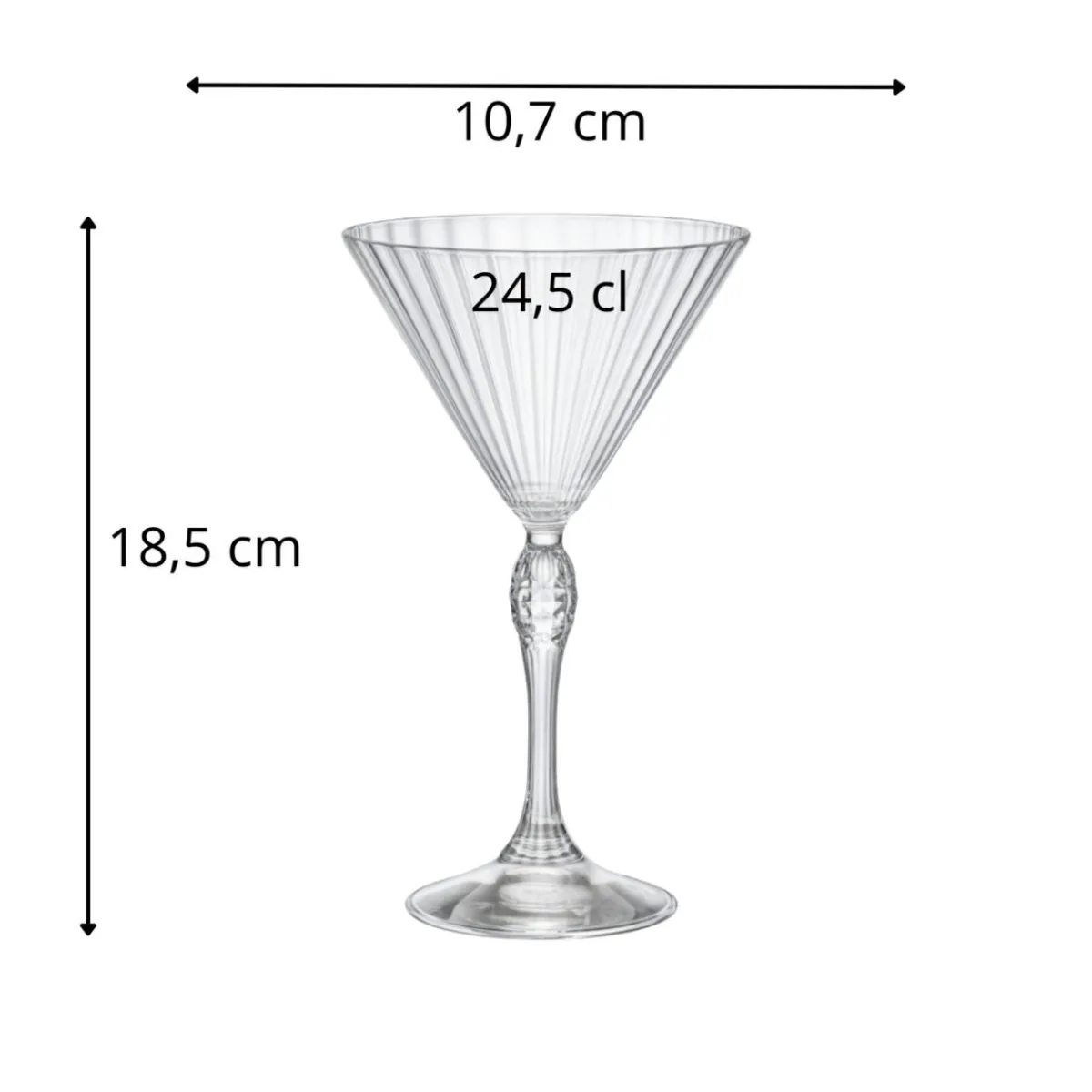 BORMIOLI ROCCO Coupe à cocktail martini verre cristallin 24,5 cl America 20s Best