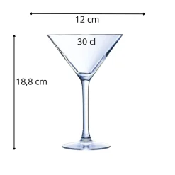 Coupe à cocktail martini verre cristallin 30 cl Champagne & Cocktail - CHEF & SOMMELIER Clearance