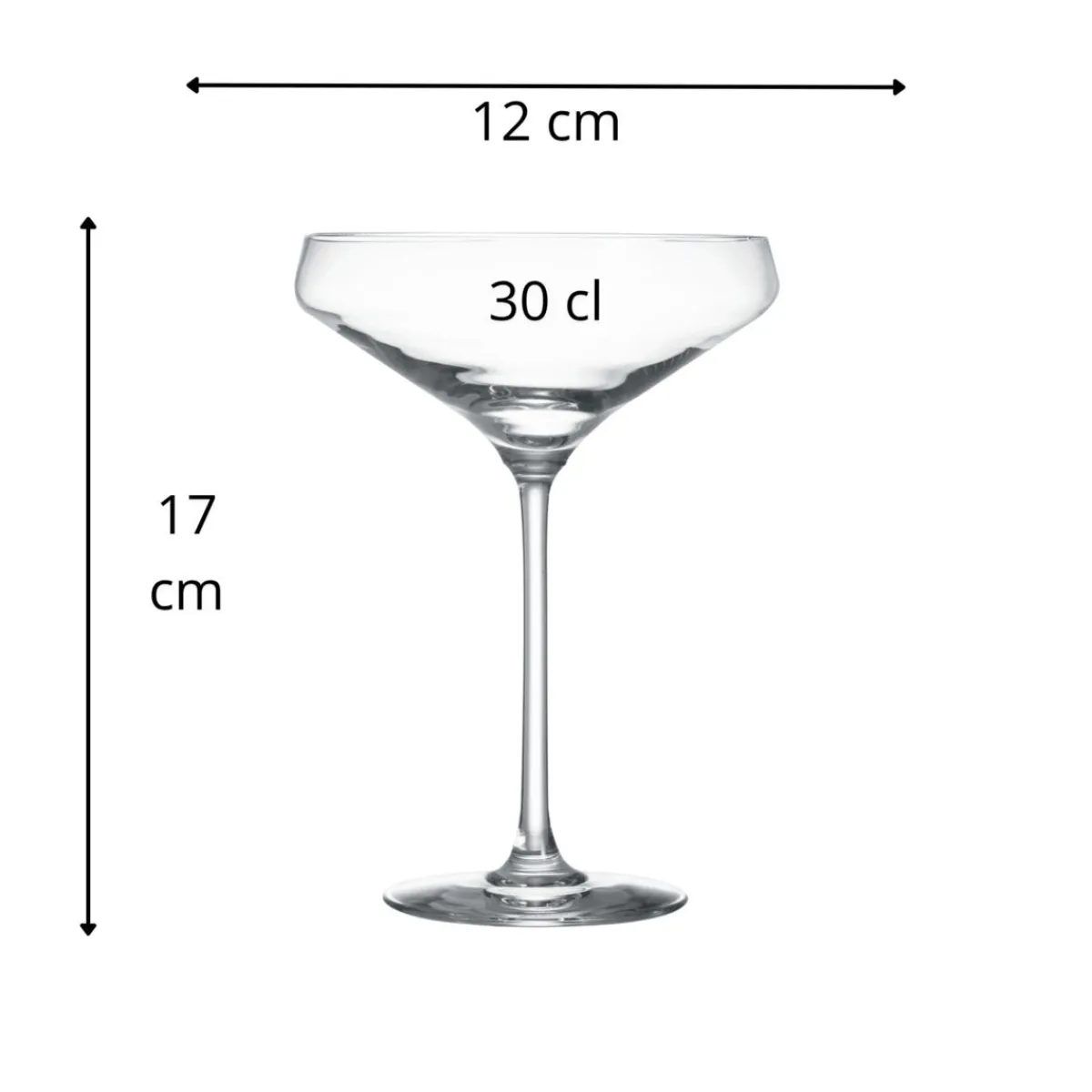 Coupe à cocktail new martini verre cristallin 30 cl Champagne & Cocktail - CHEF & SOMMELIER Sale