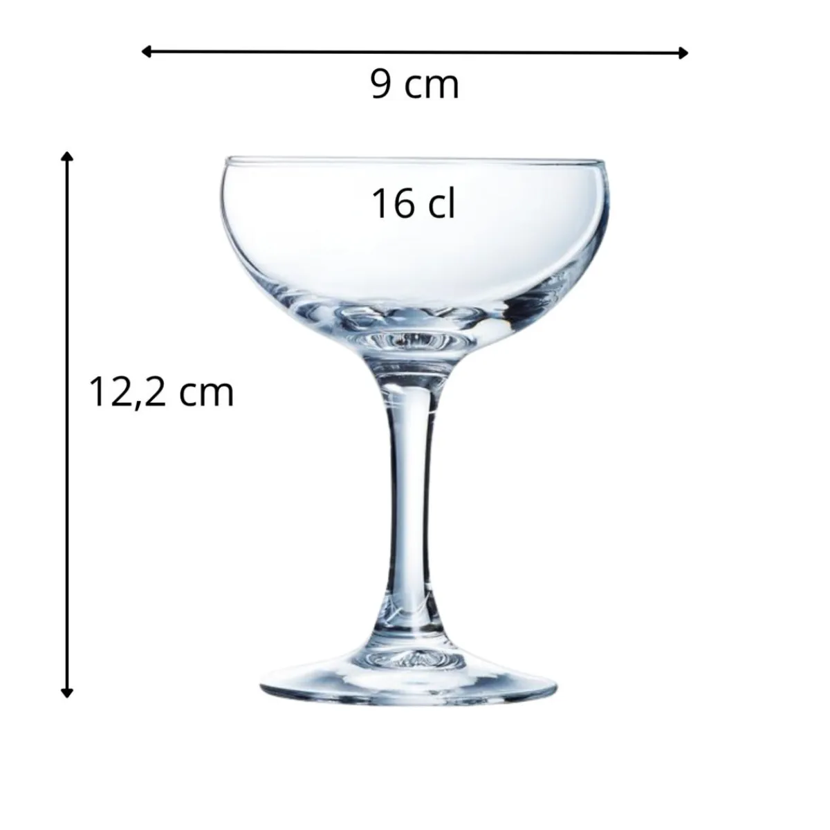 Coupe à cocktail verre 16 cl Elegance - ARCOROC Outlet