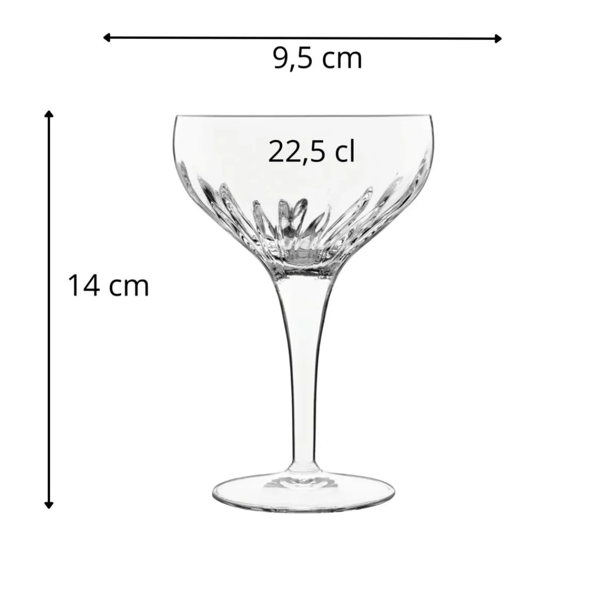 Coupe à cocktail verre cristallin 22,5 cl Mixology - LUIGI BORMIOLI Sale