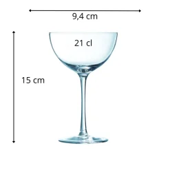 CHEF & SOMMELIER Coupe à cocktail verre cristallin 21 cl Champagne & Cocktail Online