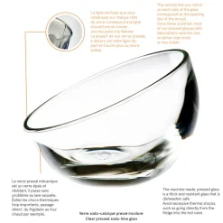 Coupe à dessert rond transparent verre pressé Ø 12 cm Bubble - LA ROCHERE Best