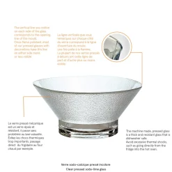 Coupe à dessert rond transparent verre pressé Ø 13 cm - LA ROCHERE Best