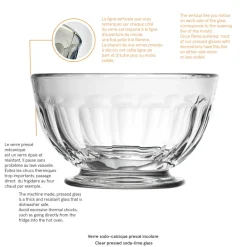 LA ROCHERE Coupe à dessert rond transparent verre pressé Ø 13,7 cm Perigord Discount