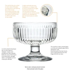 LA ROCHERE Coupe à dessert transparent verre pressé Ø 10 cm Tahiti New