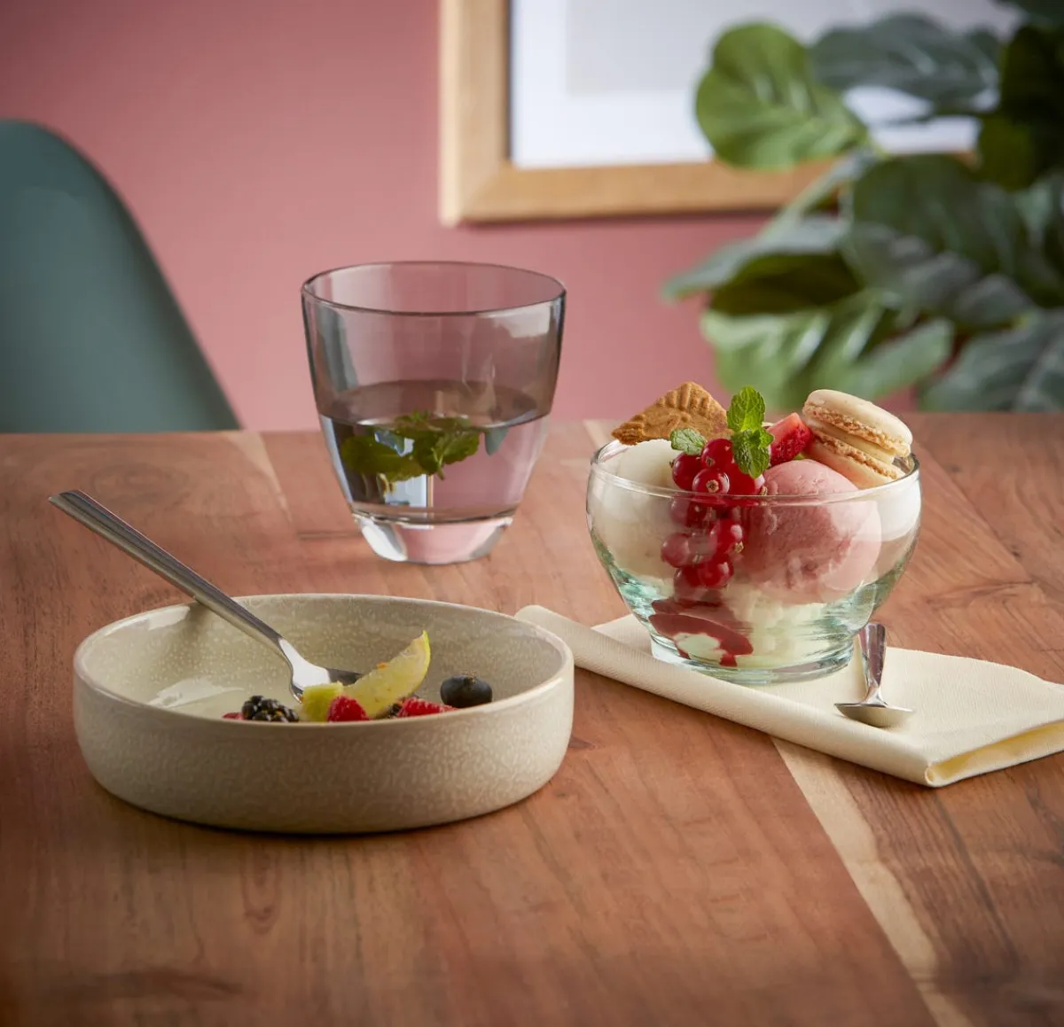 RAK Coupe à dessert transparent verre cristallin Ø 7,7 cm Rims Fluted Hot