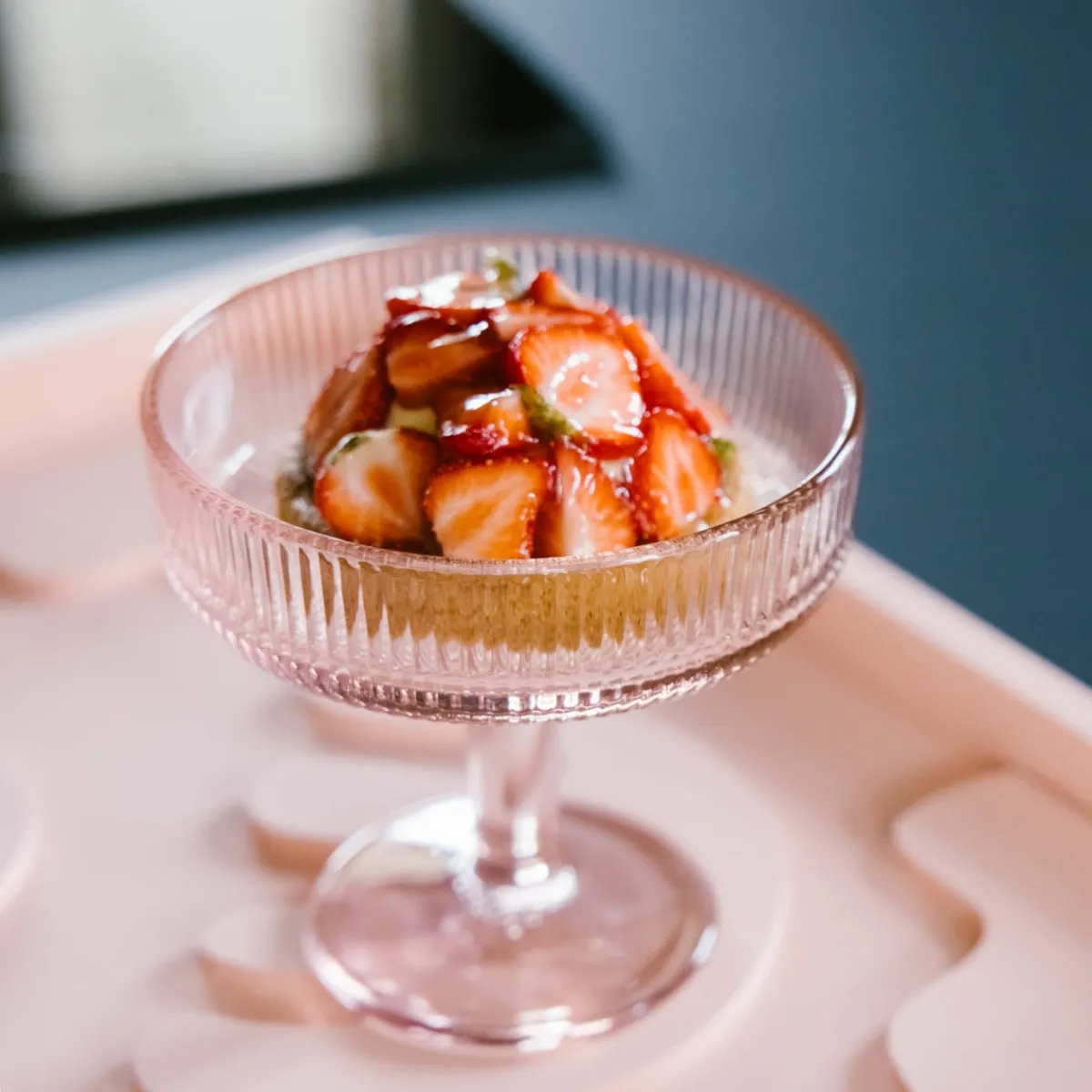 LA ROCHERE Coupe à glace rond rose verre Ø 12,5 mm Alice Online