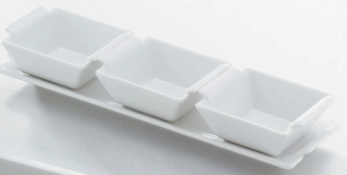 Coupelle carré blanc porcelaine culinaire 6 cm Bombay - REVOL Clearance