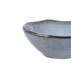 Coupelle organique rond bleu grès émaillé Ø 8,3 cm Sky - PRO.MUNDI Online