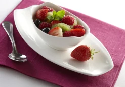 PRO.MUNDI Coupelle ovale blanc porcelaine 11 cm Matcha Discount