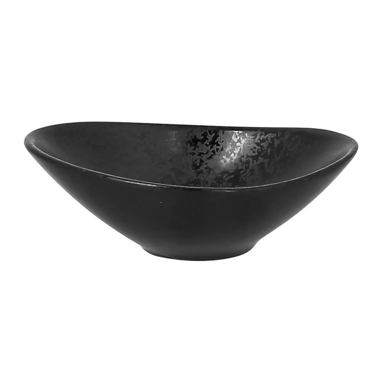 Coupelle ovale noir porcelaine vitrifiée 10 cm Shaped - RAK Sale