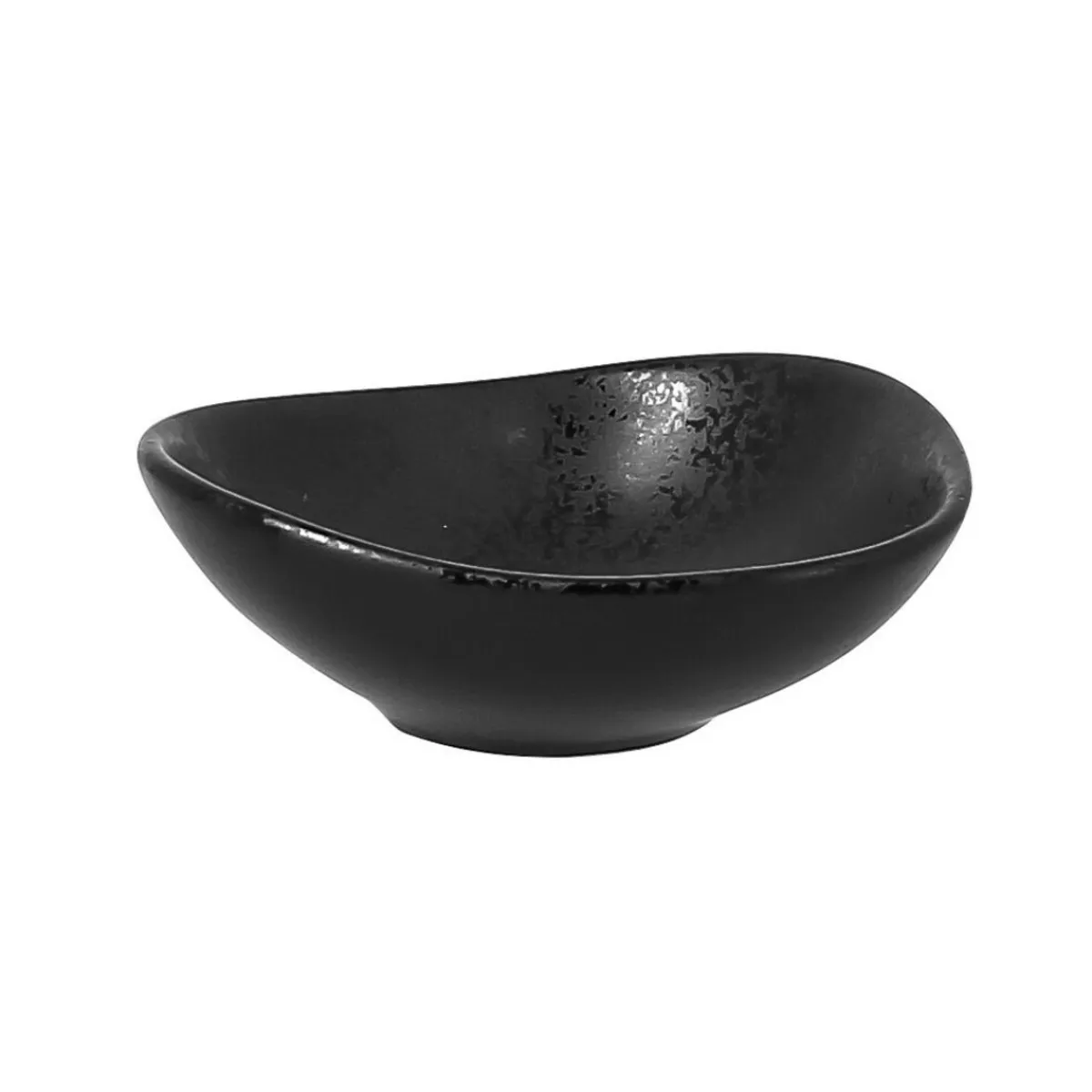 Coupelle ovale noir porcelaine vitrifiée 8 cm Shaped - RAK New