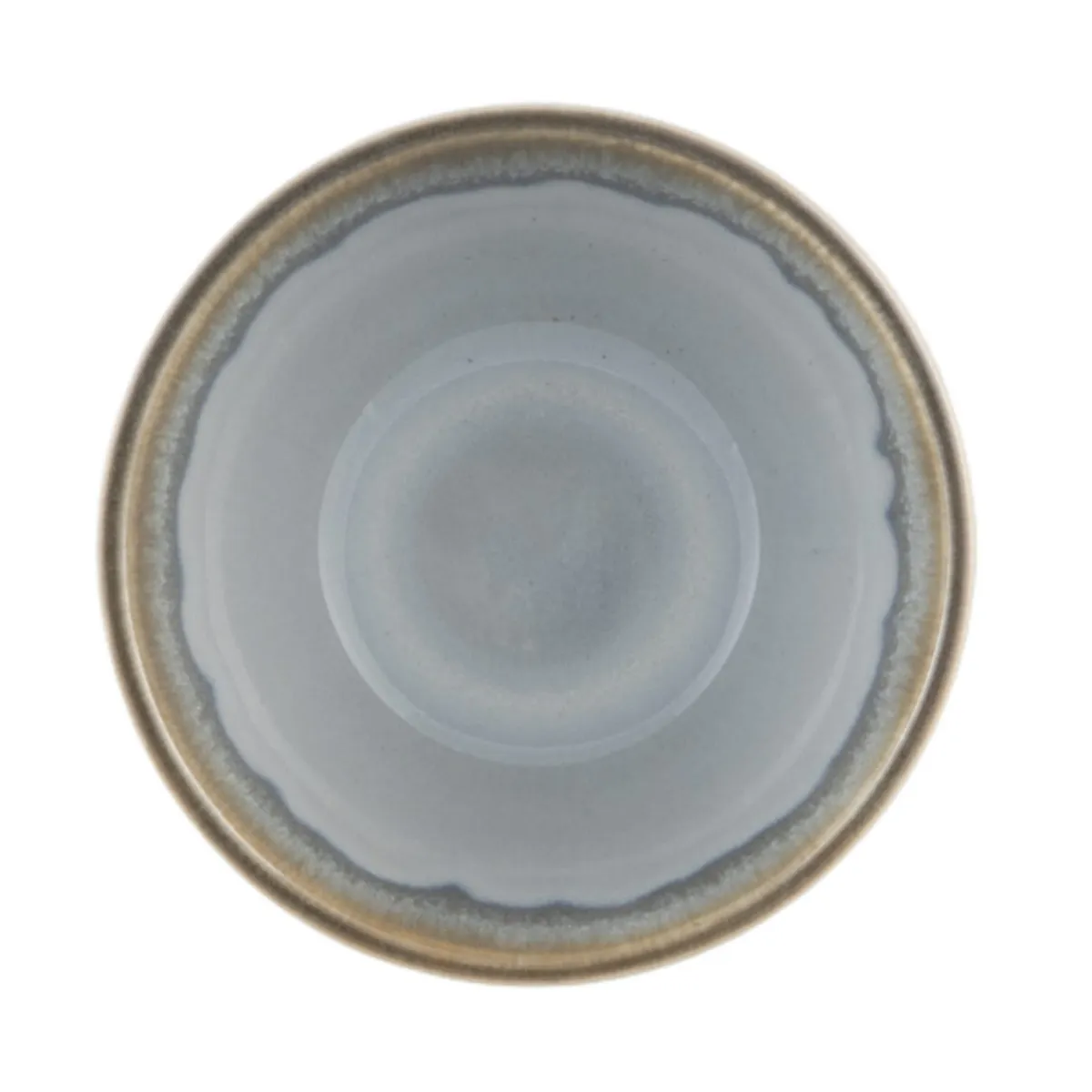 Coupelle rond bleu glacier grès émaillé Ø 10 cm Snow - PRO.MUNDI