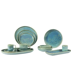 ACCOLADE Coupelle rond bleu grès émaillé Ø 16 cm Magic Discount