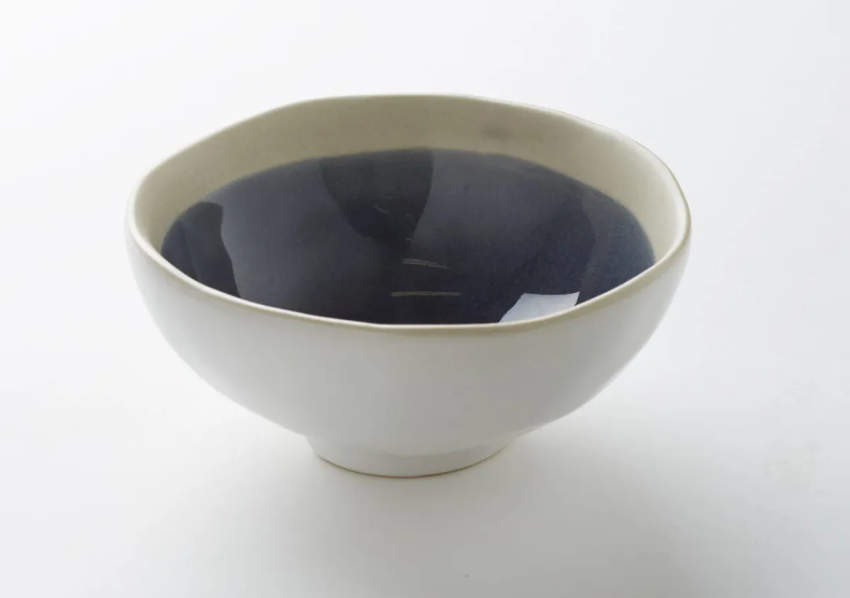 Coupelle rond bleu grès émaillé Ø 12,5 cm Winter - PRO.MUNDI Clearance