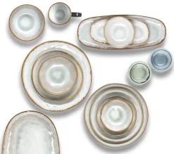 MEDARD DE NOBLAT Coupelle rond bleu grès émaillé Ø 12 cm Shadow Sale