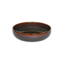 Coupelle rond Marron Bleu grès émaillé Ø 16 cm Amber - ACCOLADE New