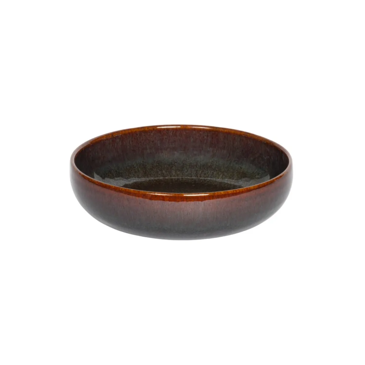 Coupelle rond Marron Bleu grès émaillé Ø 16 cm Amber - ACCOLADE New