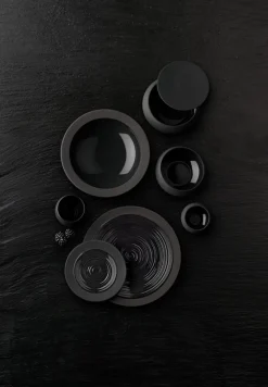 DEGRENNE Coupelle rond noir grès émaillé Ø 7,3 cm Bahia Clearance